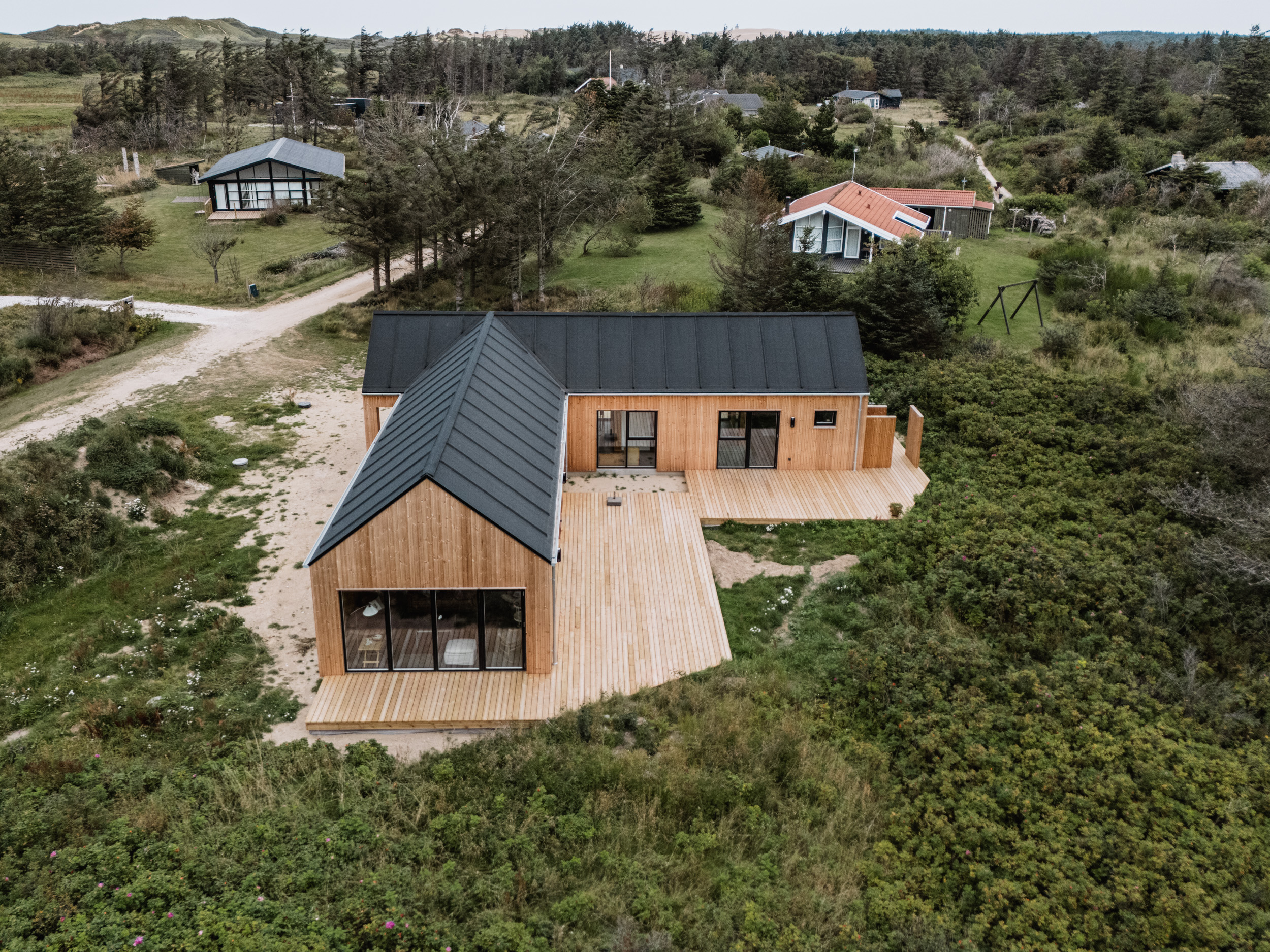 Odderhus i Nr. Lyngby set fra syd