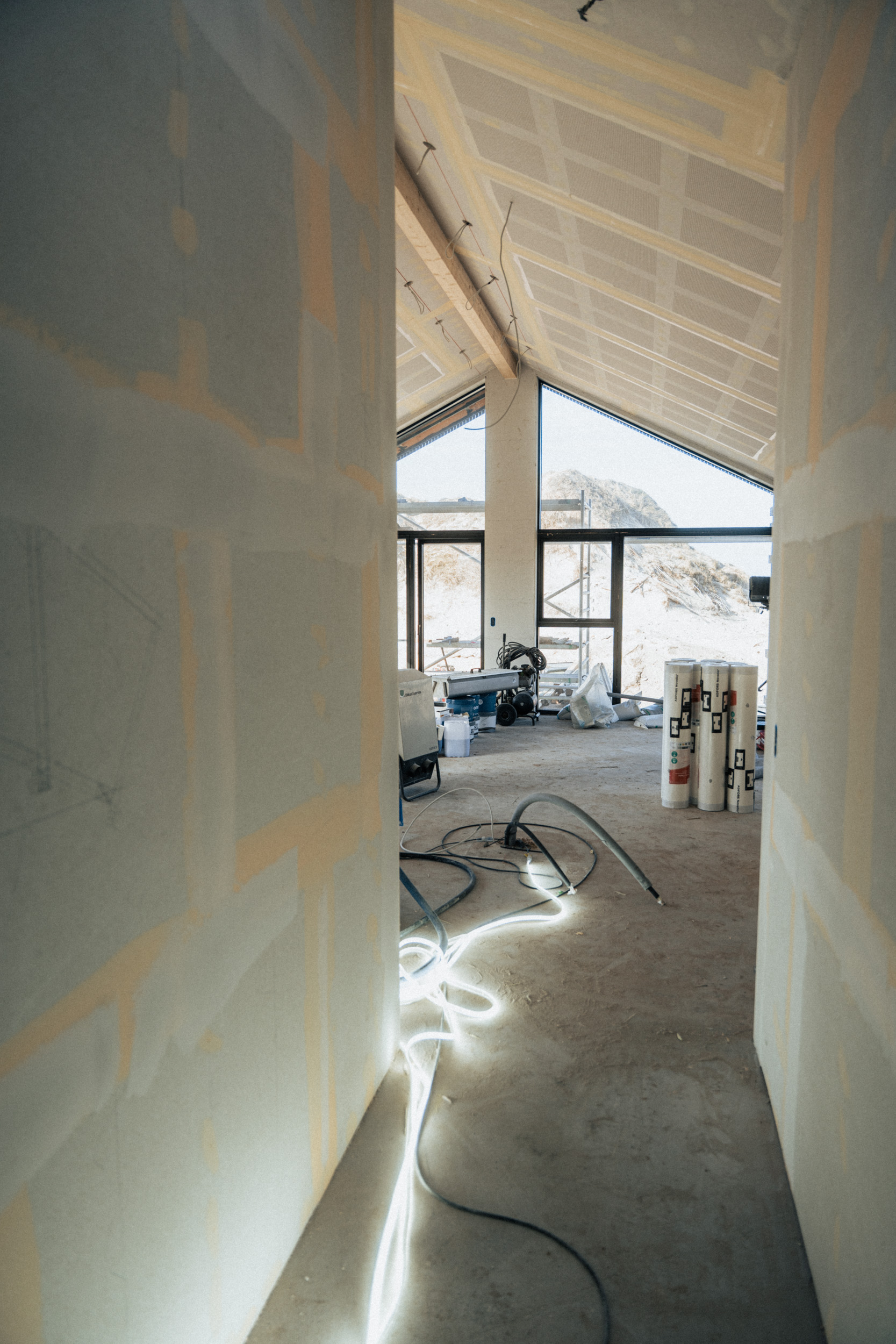 Sommerhus under indvendig færdiggørelse